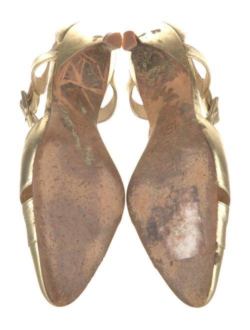 Manolo Blahnik Leather T-Strap Pumps