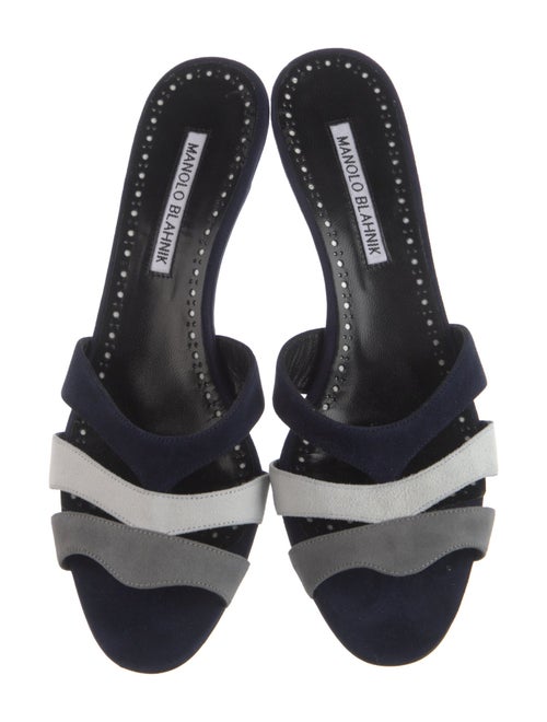 Manolo Blahnik Suede Slides