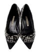 Manolo Blahnik Suede Houndstooth Print Pumps