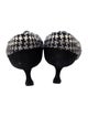 Manolo Blahnik Suede Houndstooth Print Pumps