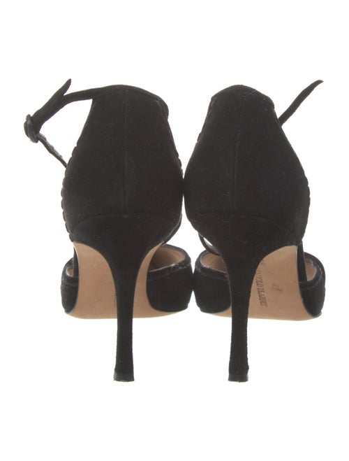 Manolo Blahnik Suede D'Orsay Pumps