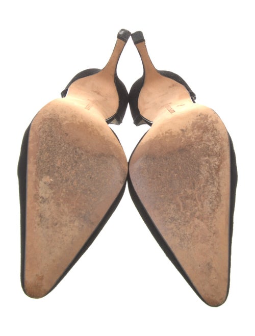 Manolo Blahnik Suede D'Orsay Pumps