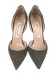 Manolo Blahnik Suede D'Orsay Pumps