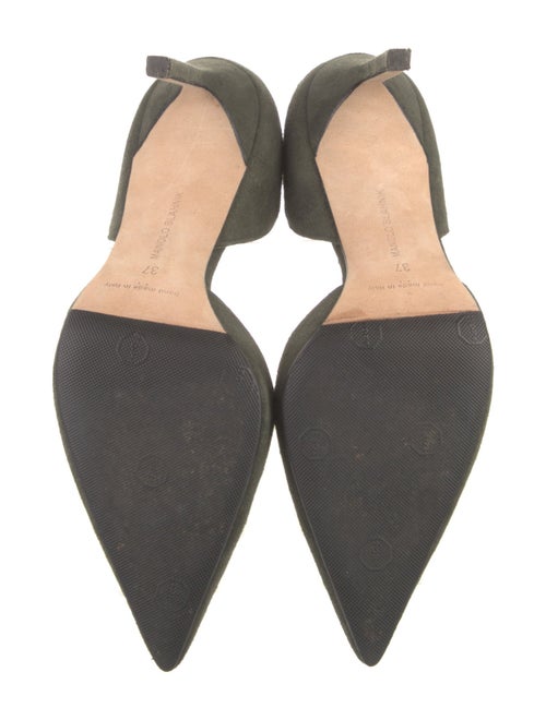 Manolo Blahnik Suede D'Orsay Pumps