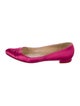 Manolo Blahnik Satin Crystal Embellishments Ballet Flats
