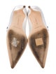 Manolo Blahnik Satin Crystal Embellishments Pumps