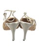 Manolo Blahnik Suede Animal Print T-Strap Pumps