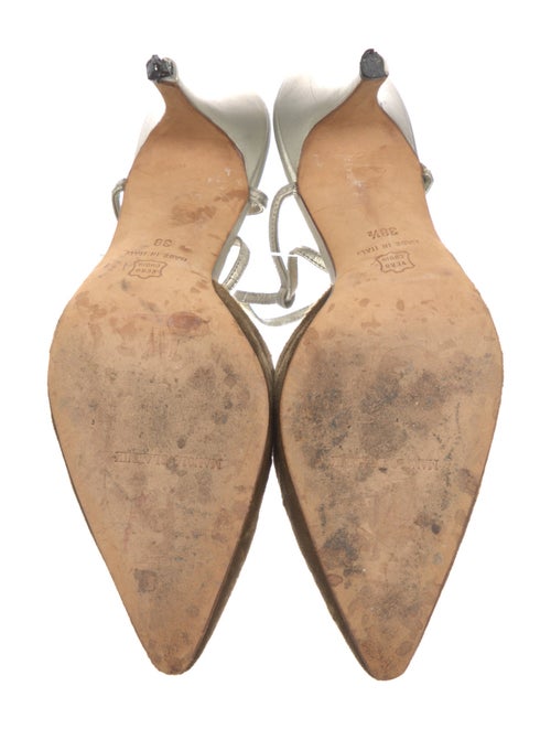 Manolo Blahnik Suede Animal Print T-Strap Pumps