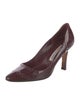 Manolo Blahnik Patent Leather Printed Pumps