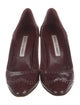 Manolo Blahnik Patent Leather Printed Pumps