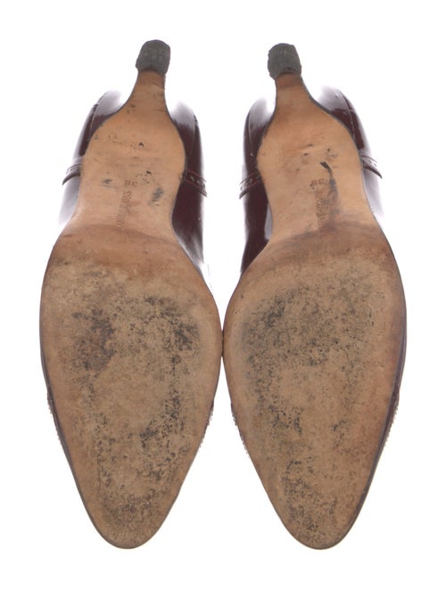 Manolo Blahnik Patent Leather Printed Pumps