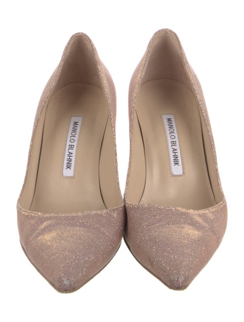 Manolo Blahnik Printed Glitter Accents Pumps