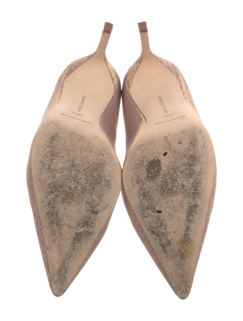 Manolo Blahnik Printed Glitter Accents Pumps