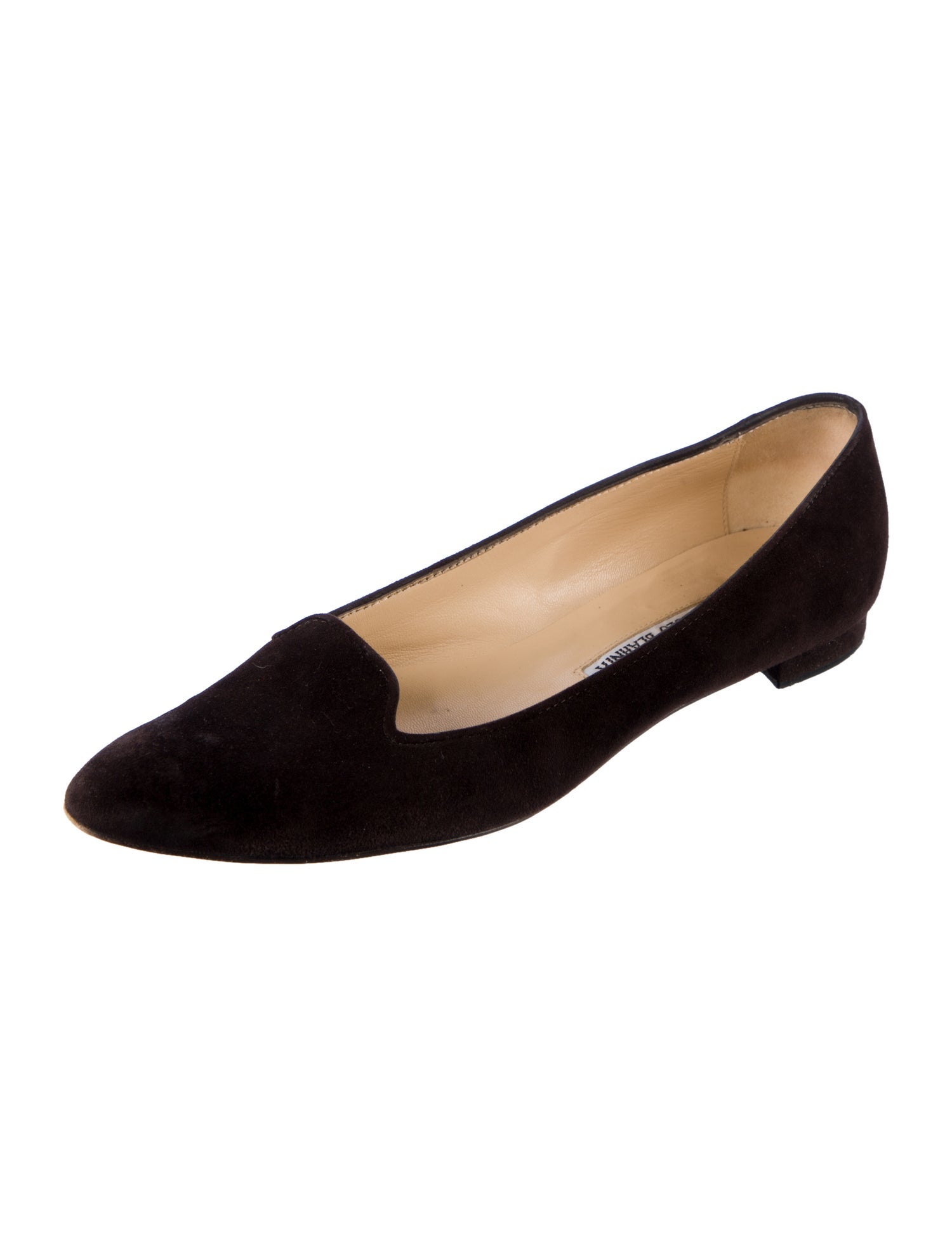 Manolo Blahnik Suede Ballet Flats