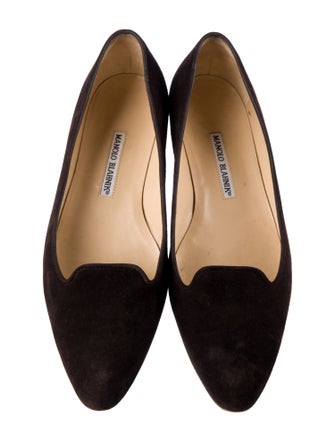 Manolo Blahnik Suede Ballet Flats