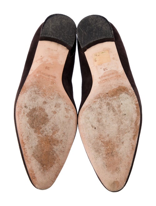 Manolo Blahnik Suede Ballet Flats