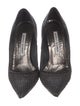 Manolo Blahnik Leather Studded Accents Pumps