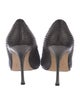 Manolo Blahnik Leather Studded Accents Pumps