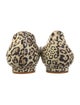 Manolo Blahnik Leather Animal Print Ballet Flats