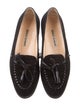 Manolo Blahnik Suede Whipstitch Trim Loafers