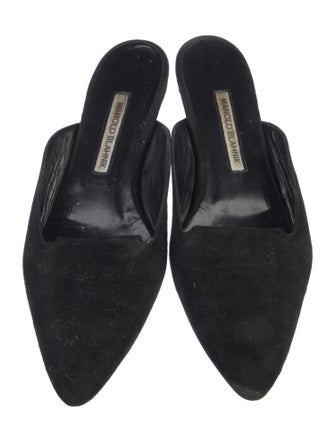 Manolo Blahnik Suede Mules