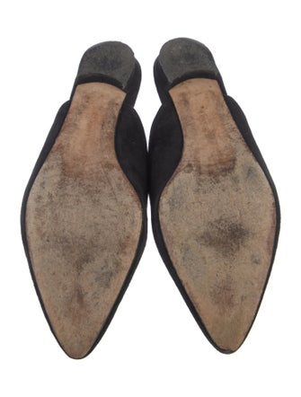 Manolo Blahnik Suede Mules
