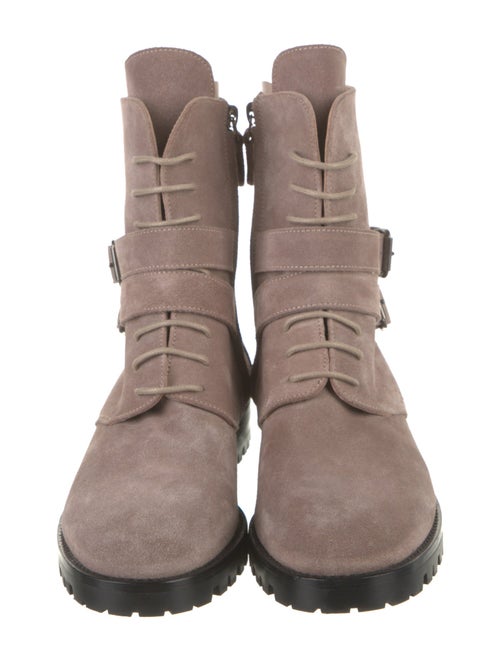 Manolo Blahnik Suede Combat Boots