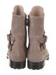 Manolo Blahnik Suede Combat Boots