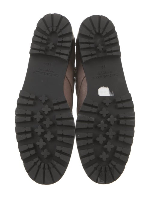 Manolo Blahnik Suede Combat Boots