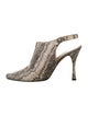 Manolo Blahnik Matilda Snakeskin Slingback Pumps