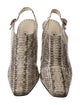 Manolo Blahnik Matilda Snakeskin Slingback Pumps
