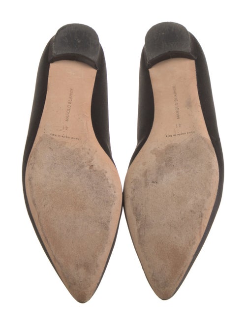 Manolo Blahnik Suede Crystal Embellishments Flats