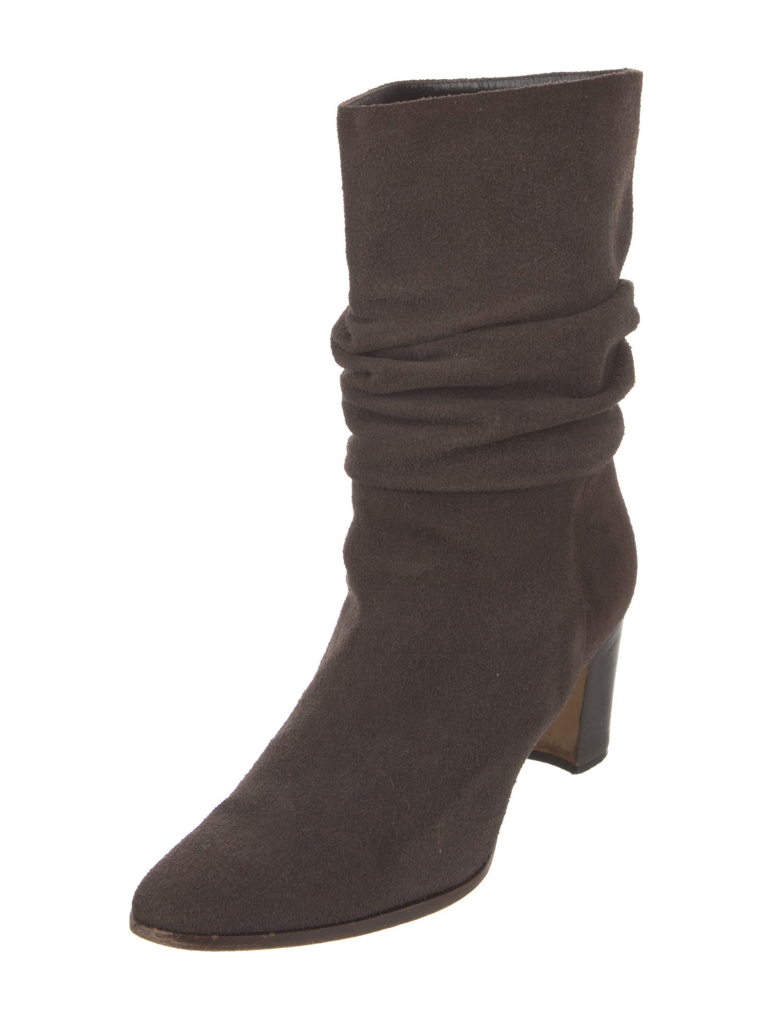 Manolo Blahnik Shushan Suede Slouch Boots