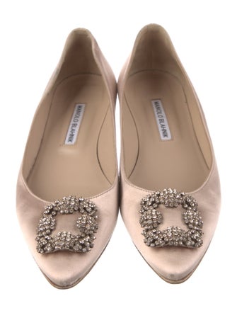 Manolo Blahnik Hangisi Satin Flats