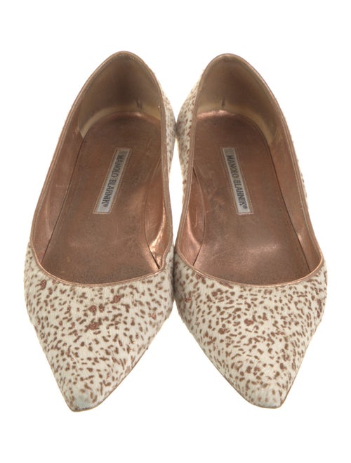 Manolo Blahnik Ponyhair Animal Print Ballet Flats