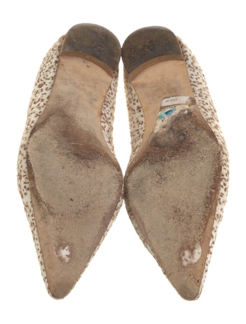 Manolo Blahnik Ponyhair Animal Print Ballet Flats