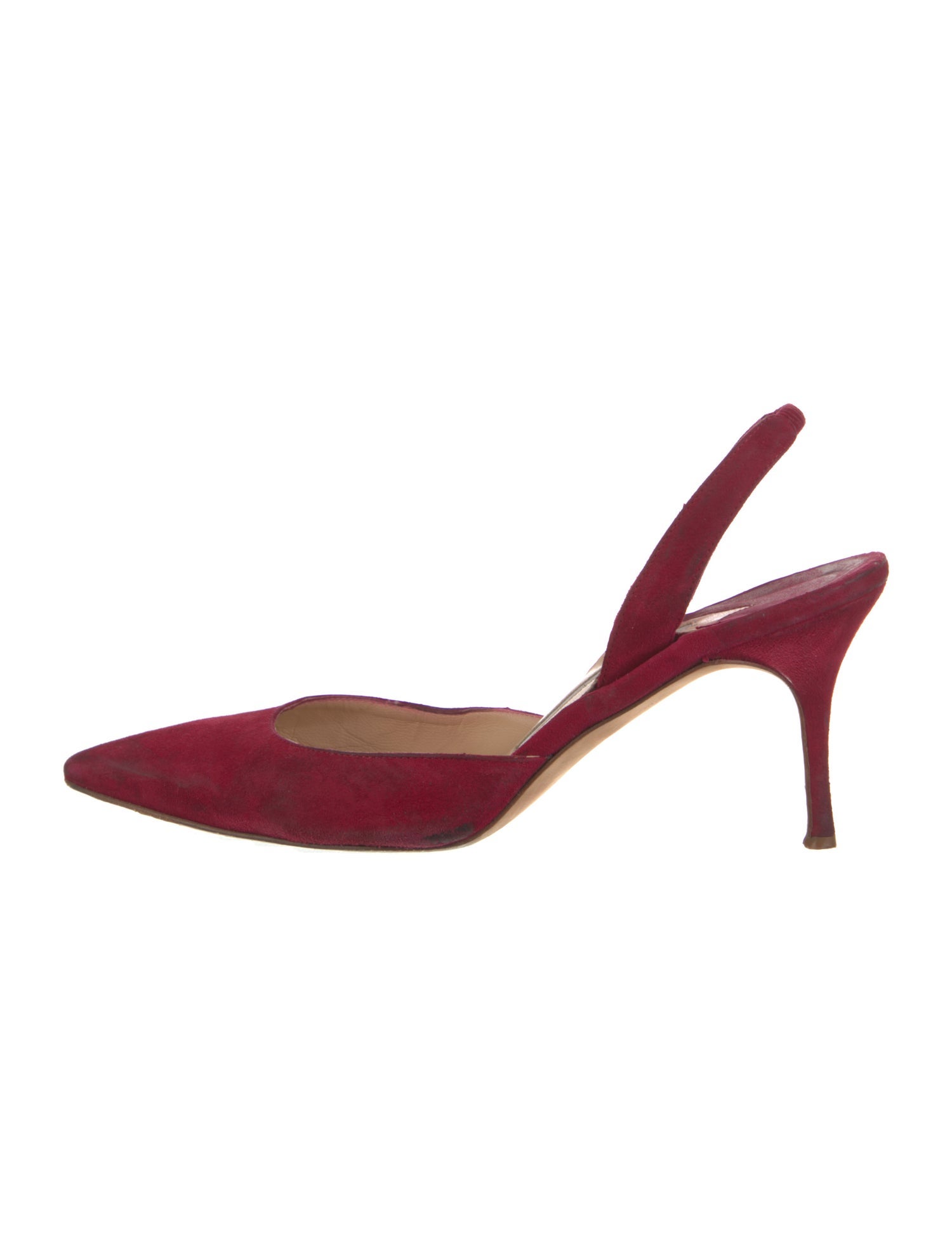 Manolo Blahnik Suede Slingback Pumps