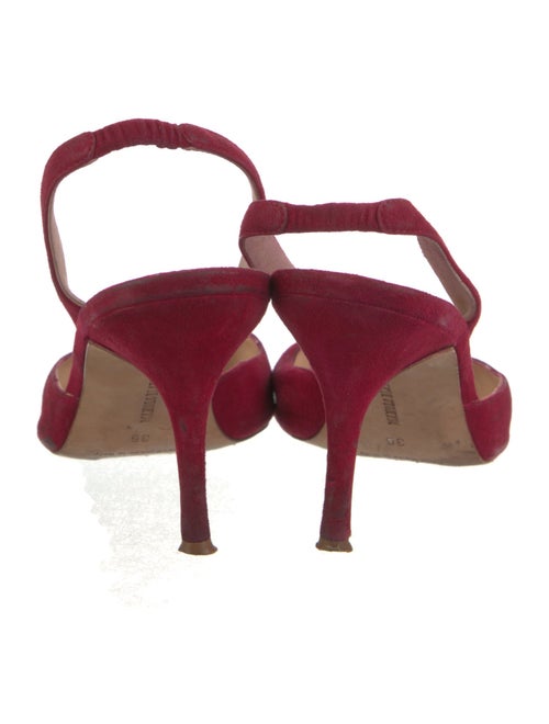 Manolo Blahnik Suede Slingback Pumps