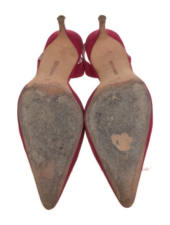 Manolo Blahnik Suede Slingback Pumps