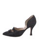 Manolo Blahnik Suede D'Orsay Pumps