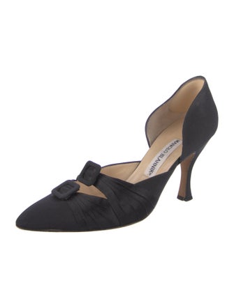 Manolo Blahnik Suede D'Orsay Pumps