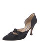 Manolo Blahnik Suede D'Orsay Pumps