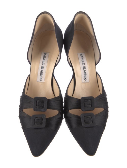 Manolo Blahnik Suede D'Orsay Pumps
