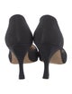 Manolo Blahnik Suede D'Orsay Pumps