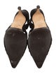 Manolo Blahnik Suede Bow Accents Mules