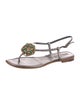 Manolo Blahnik Leather T-Strap Sandals