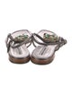 Manolo Blahnik Leather T-Strap Sandals
