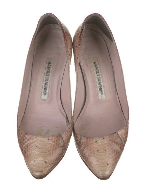 Manolo Blahnik Snakeskin Animal Print Pumps