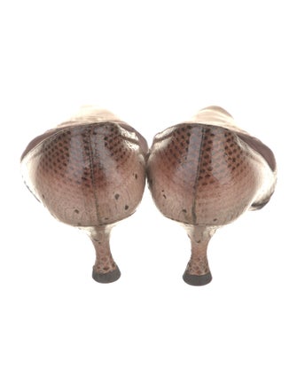 Manolo Blahnik Snakeskin Animal Print Pumps