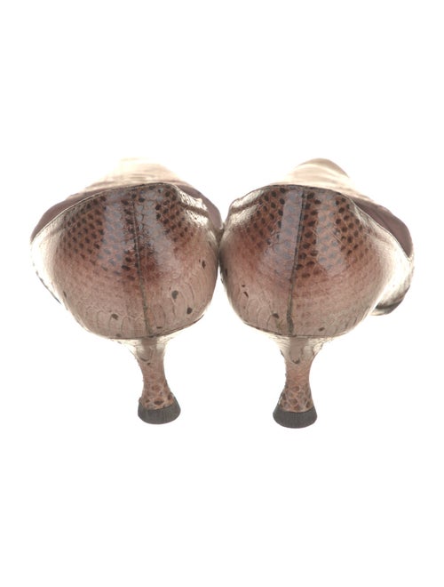 Manolo Blahnik Snakeskin Animal Print Pumps